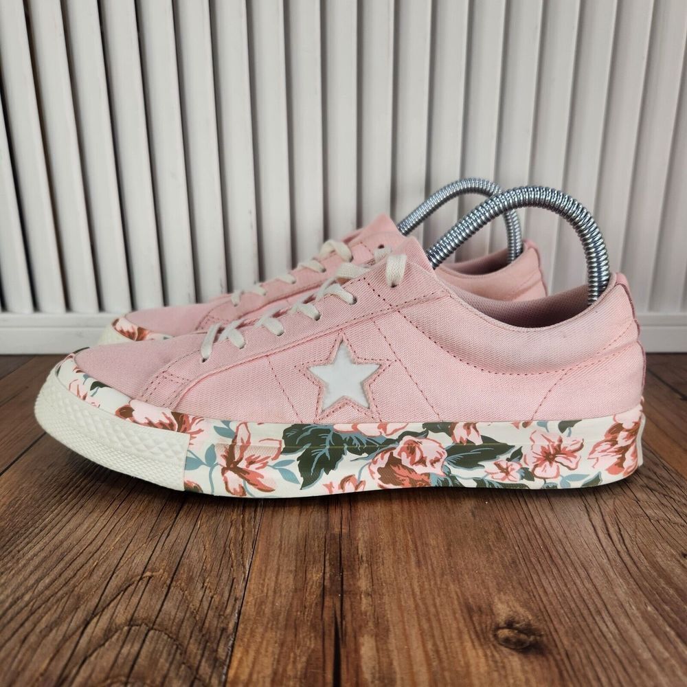 Converse Pink Floral Athletic Shoes - Picture 3 of 10